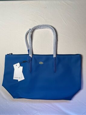 Lacoste Royal Blue Zip-Top Tote